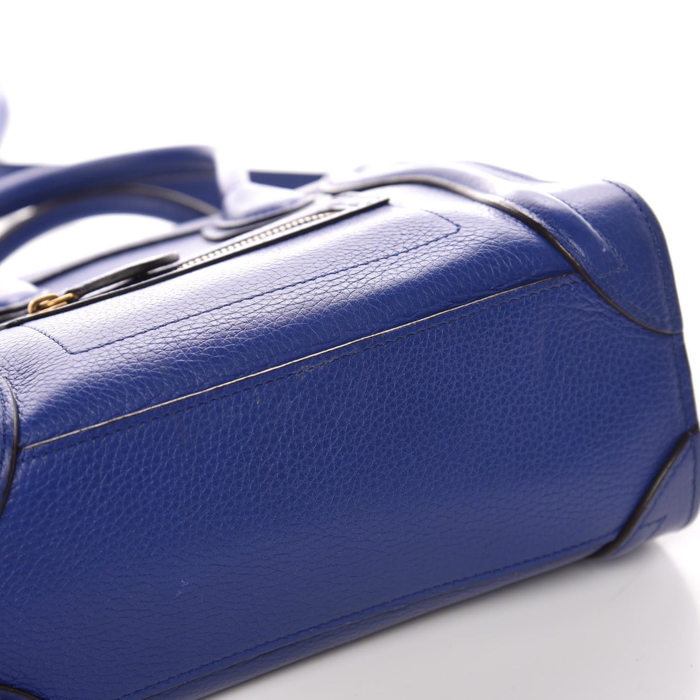 Drummed Calfskin Nano Luggage Indigo