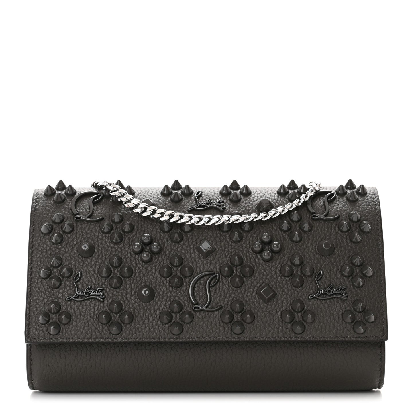 Calfskin Spikes Loubinthesky Paloma Wallet on Chain Rocket