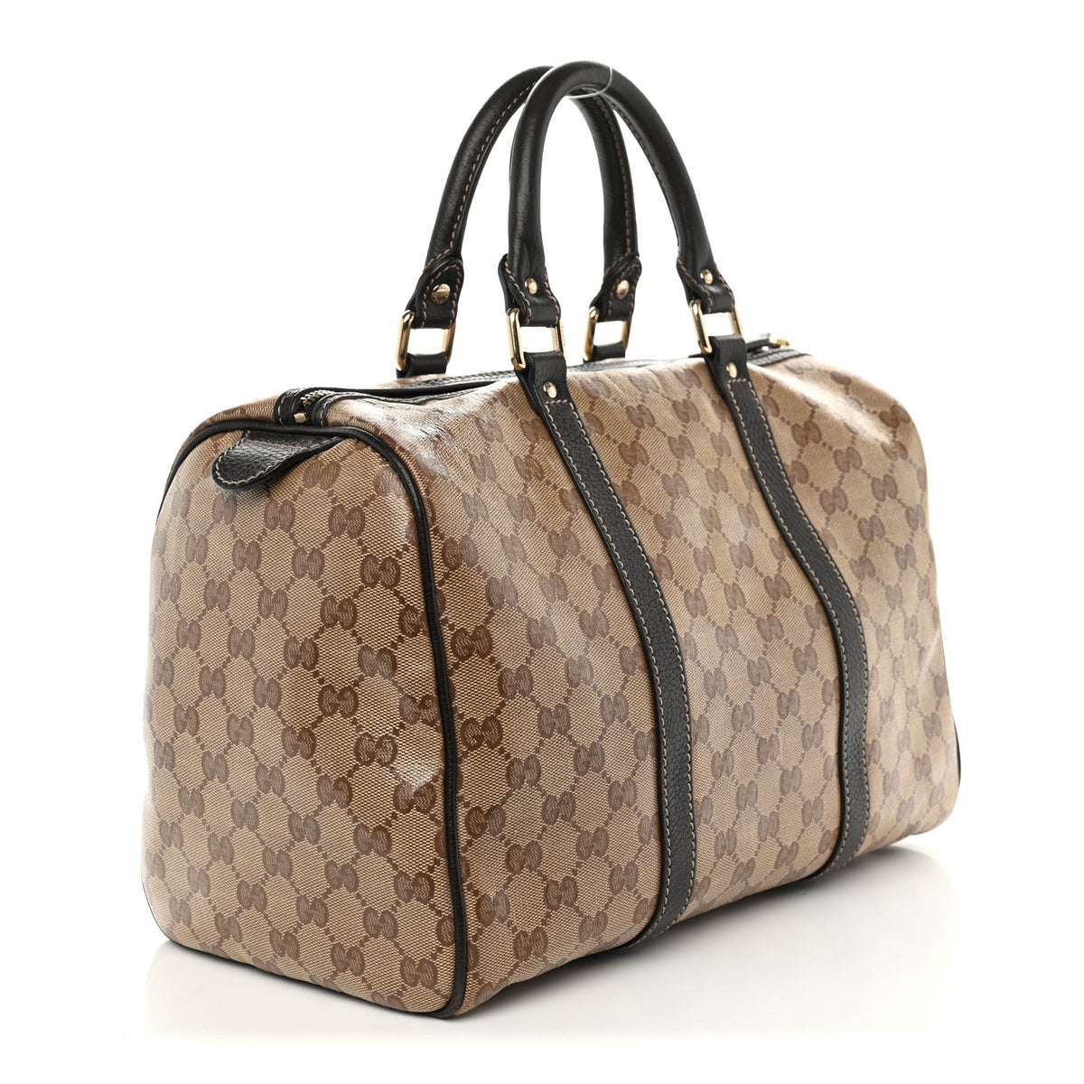 Crystal Monogram Medium Joy Boston Dark Brown
