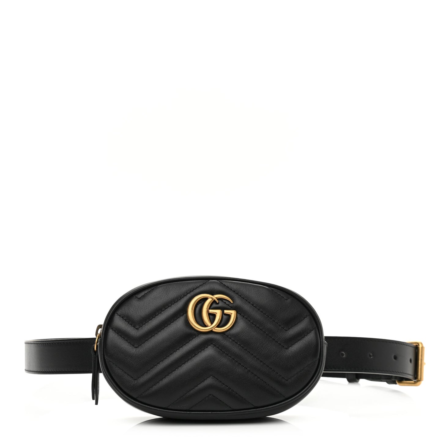Calfskin Matelasse GG Marmont Belt Bag 85 34 Black