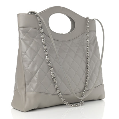 Chanel Lambskin Quilted Large 31 Shopping Bag Grey 3 of 10