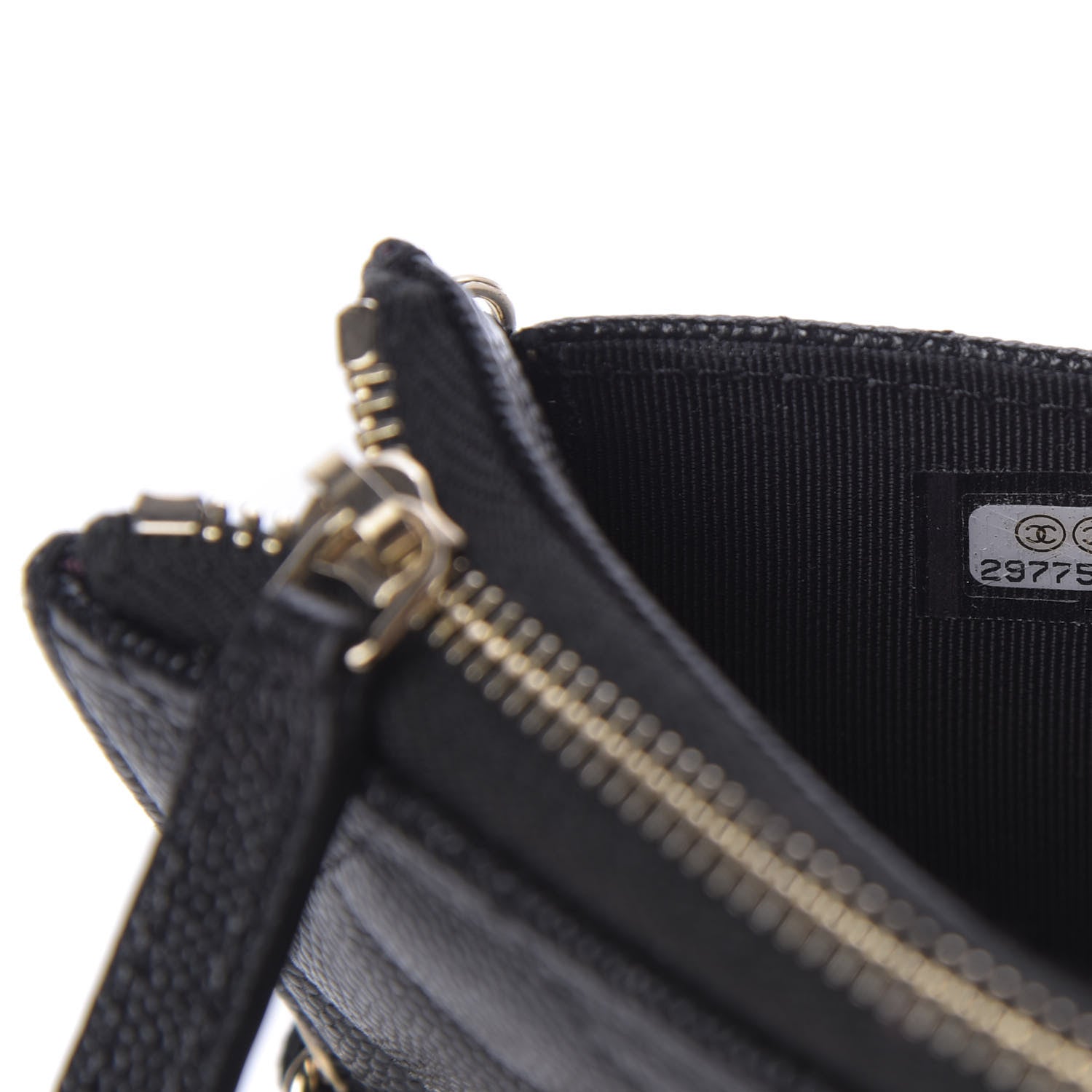 Chanel Caviar Quilted Classic Pouch With Handle Black 9 of 10