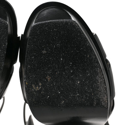 Saint Laurent Calfskin Tribute 105 Platform Sandals 40 Black 8 of 8