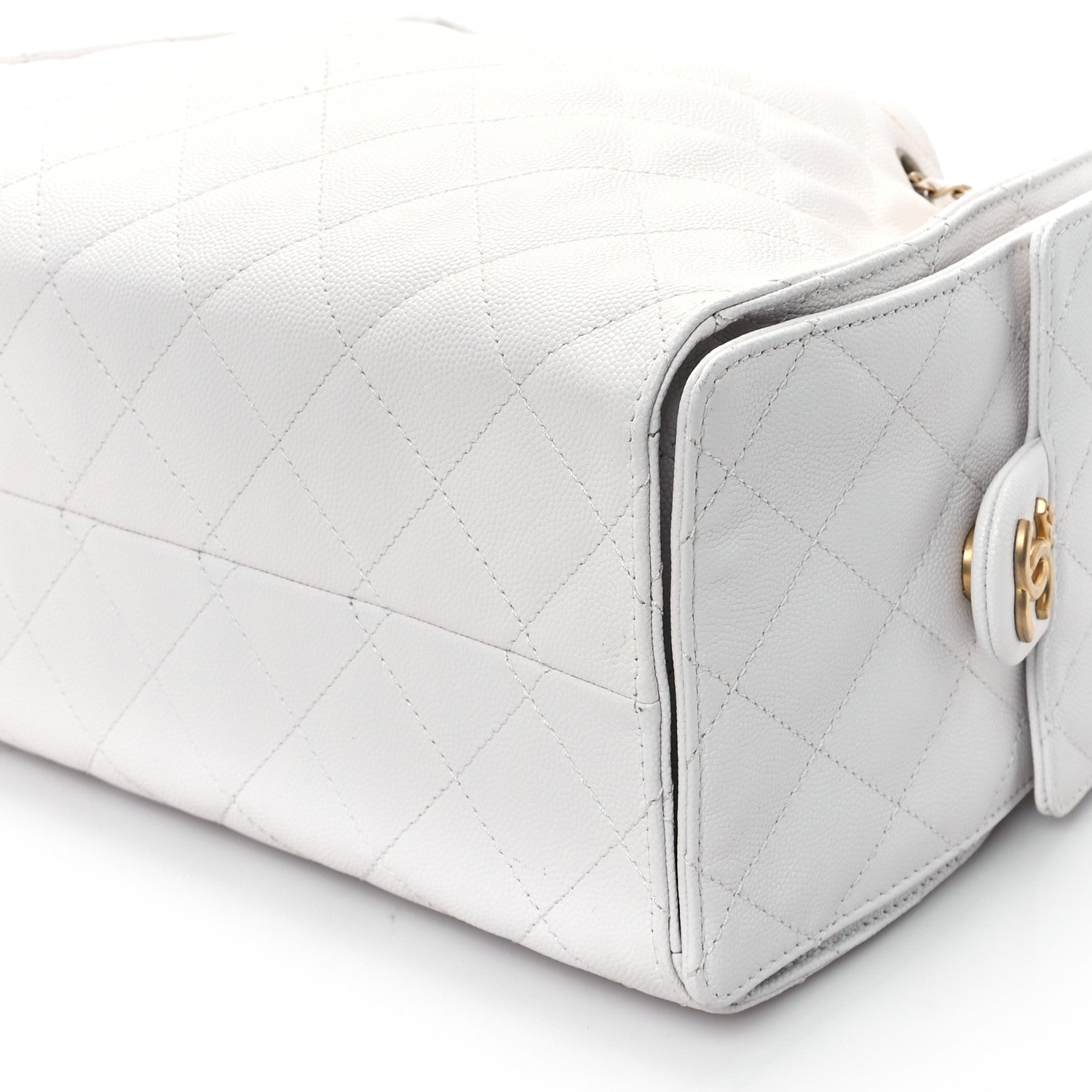 Chanel Caviar Quilted Small Chanel 25 Handbag White 10 of 12