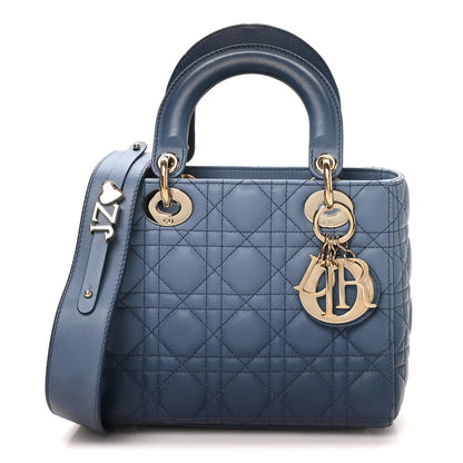 Christian Dior Lambskin Cannage Gradient Small My ABCDior Lady Dior Indigo Blue 1 of 12