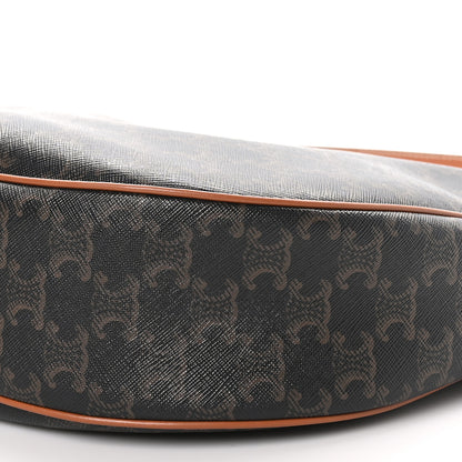 Celine Calfskin Triomphe Canvas Heloise Shoulder Bag Tan 10 of 10