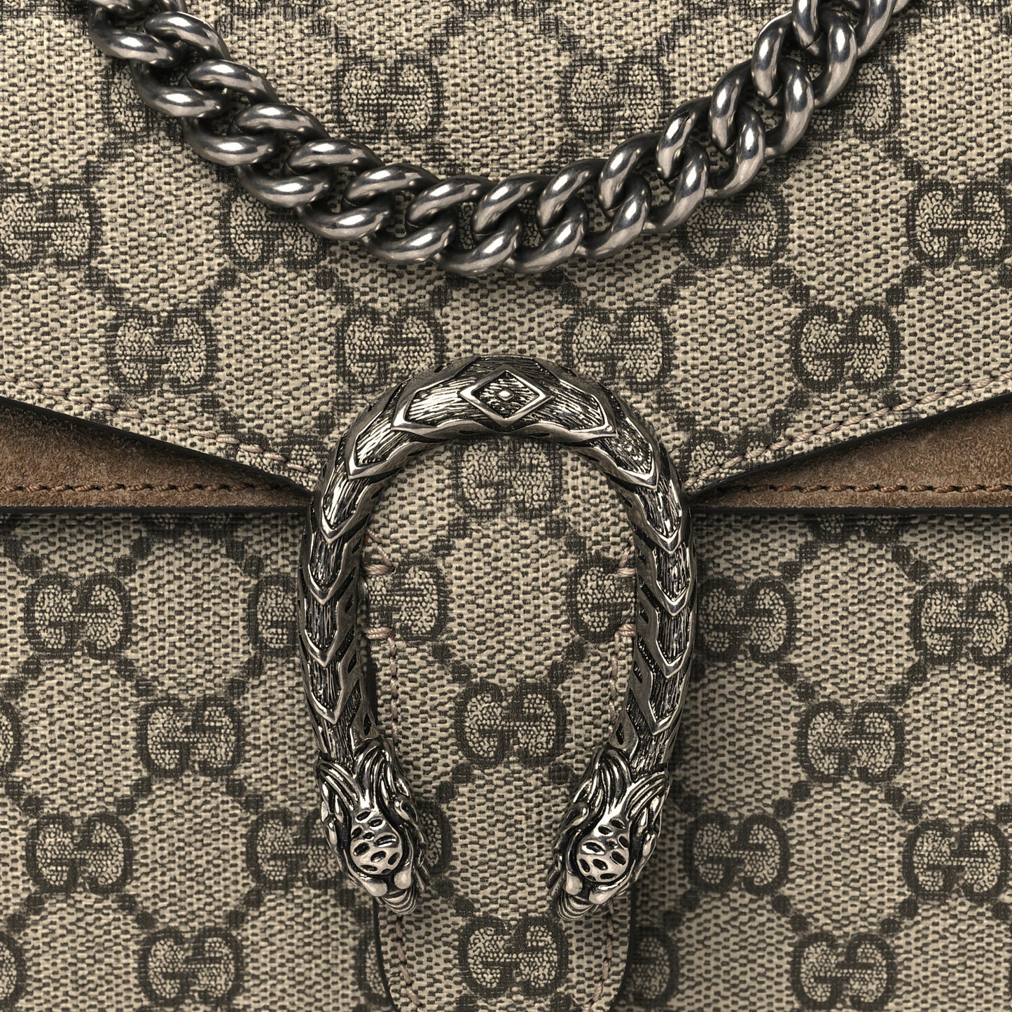 GG Supreme Monogram Mini Dionysus Shoulder Bag Taupe