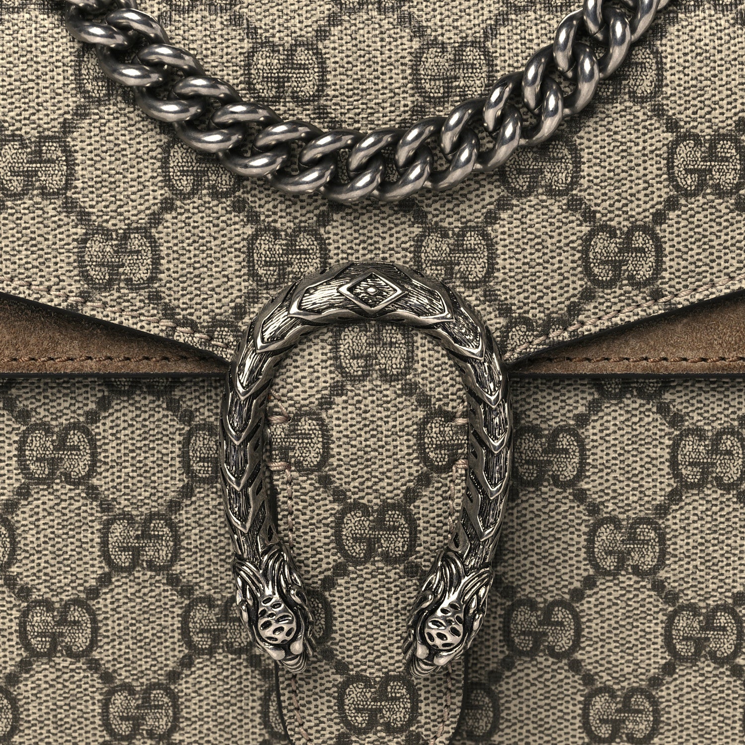 Gucci GG Supreme Monogram Mini Dionysus Shoulder Bag Taupe 8 of 10