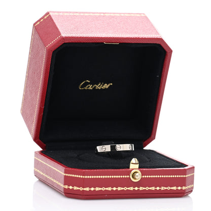 Cartier 18K White Gold 3.5mm LOVE Wedding Band Ring 61 9.5 5 of 5