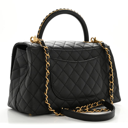 Chanel Caviar Quilted Small Coco Chain Handle Flap Black 3 of 13