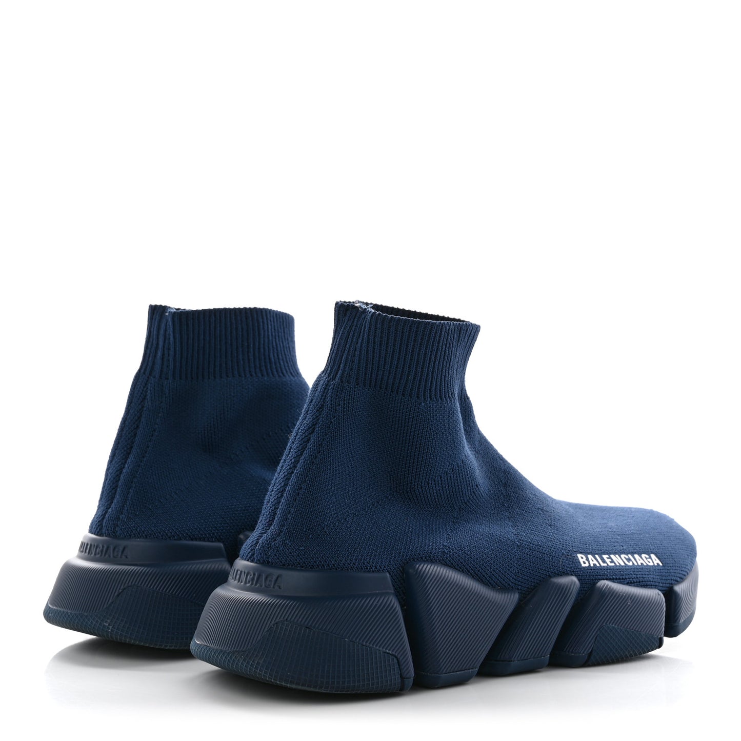 Neoprene Knit Womens Speed Sneakers 36 Navy Blue