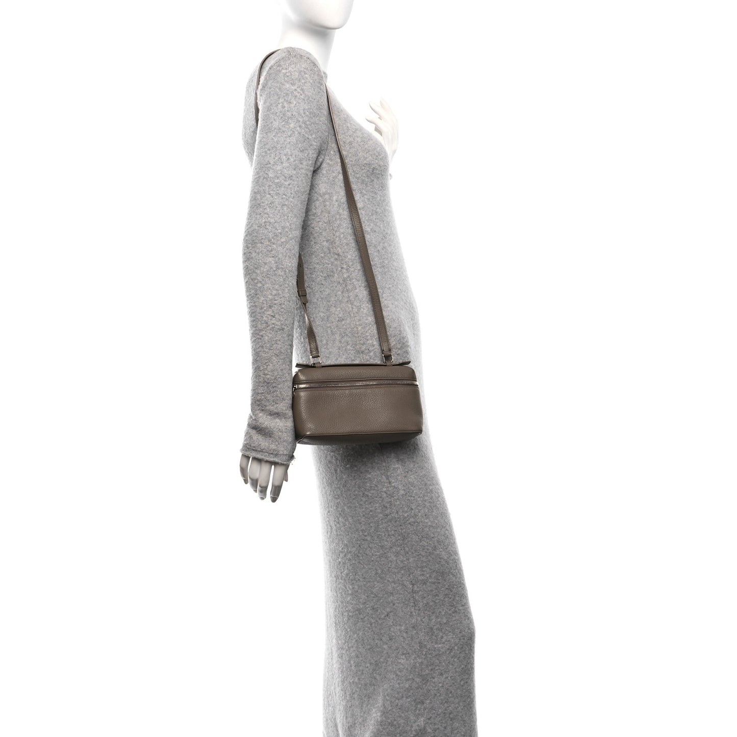 Grained Calfskin L19 Extra Pocket Pouch Warm Mastic