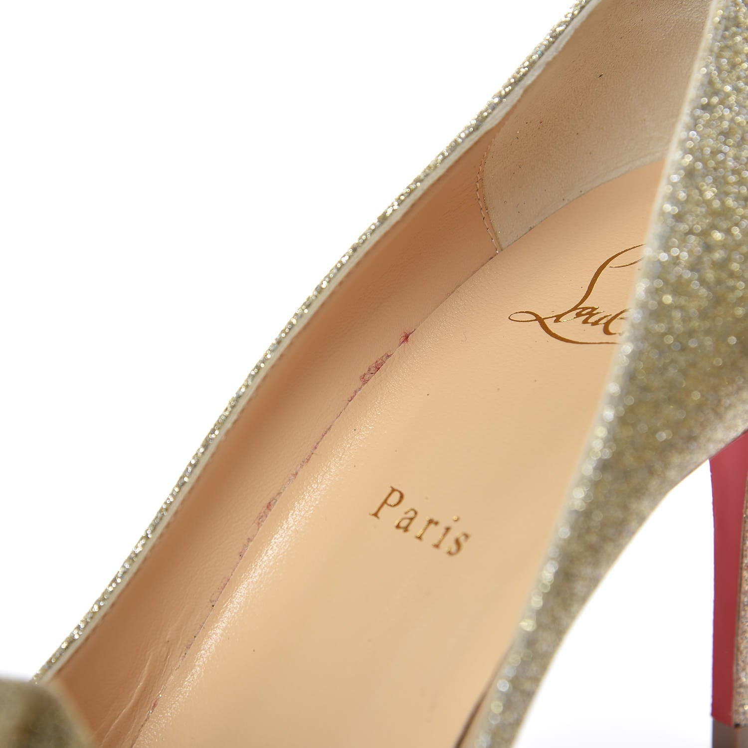 Christian Louboutin Glitter Anemosea 85 Sandals 40.5 Gold 6 of 7