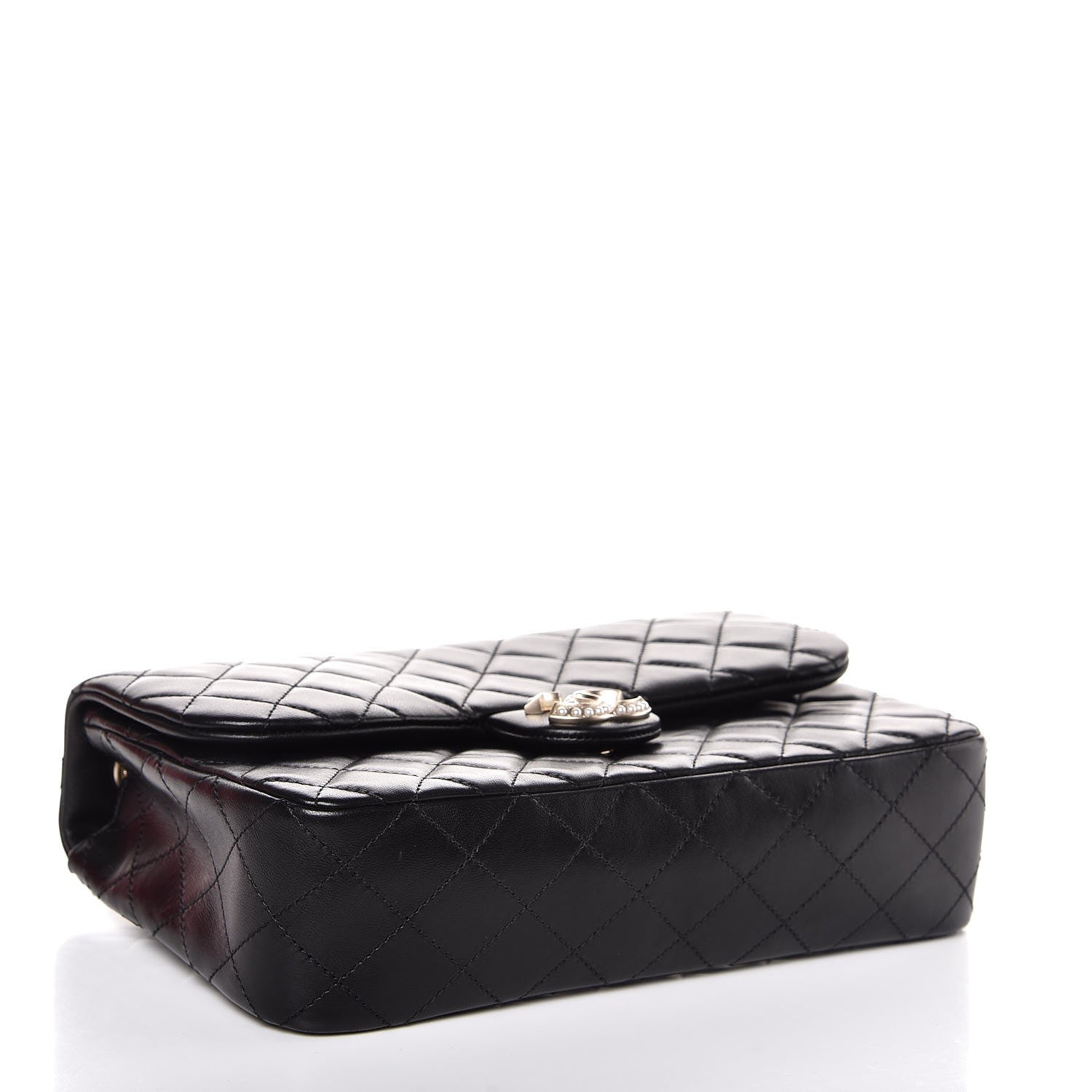 Chanel Lambskin Quilted Medium Westminster Pearl Flap Black 4 of 8