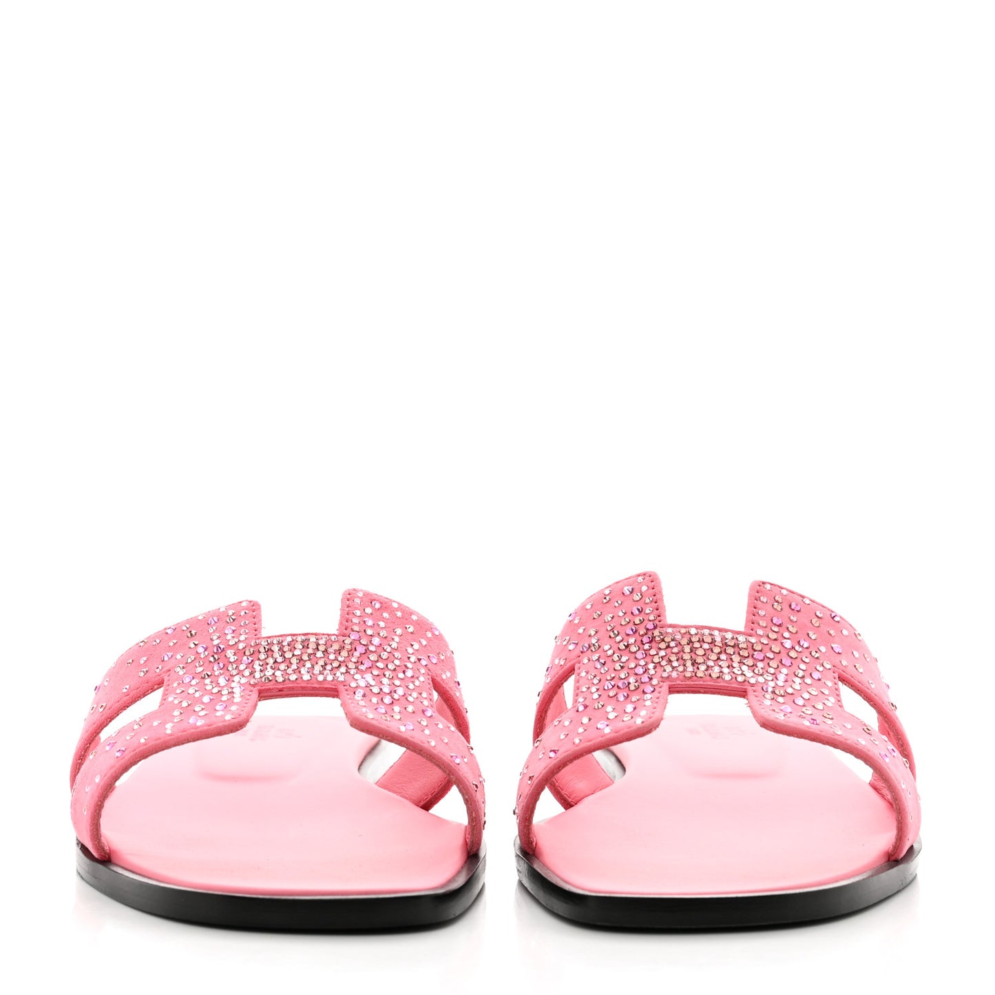 Suede Goatskin Rhinestone Oran Sandals 38