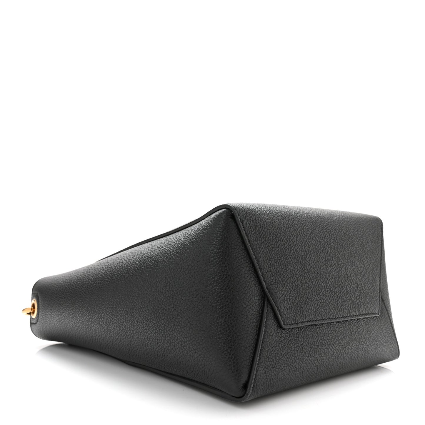 Soft Grained Calfskin Small Sangle Bucket Bag Black