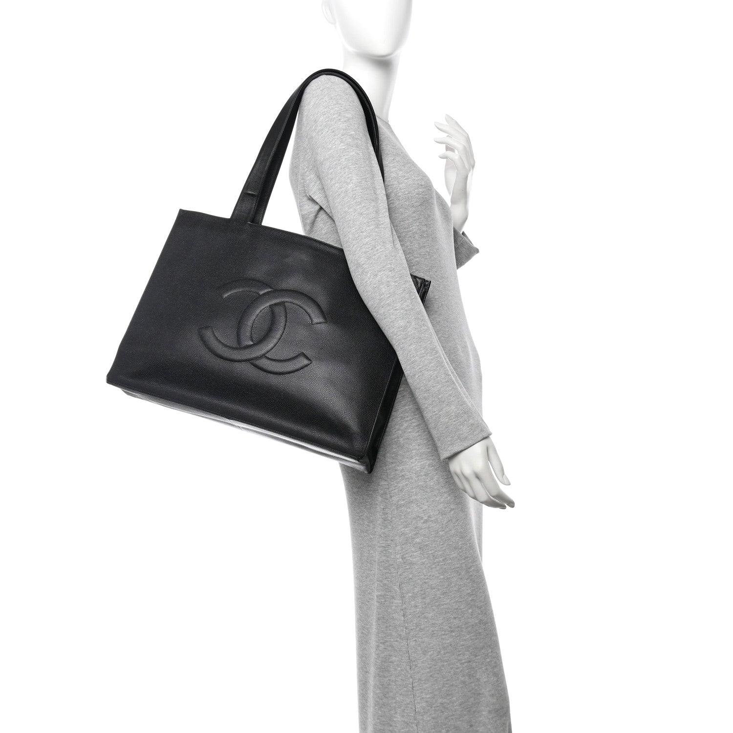 Chanel Caviar CC Tote Black 2 of 11