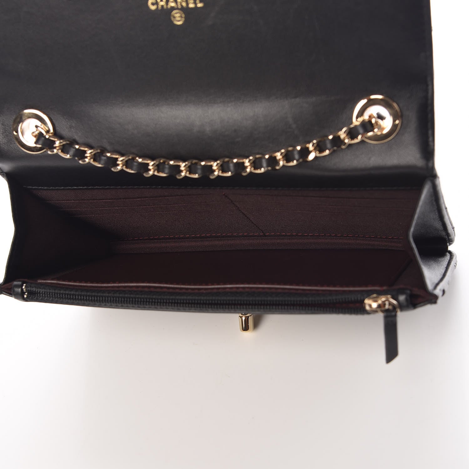 Chanel Lambskin Quilted Trendy CC Wallet On Chain WOC Black 5 of 11