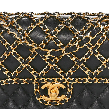 Chanel Lambskin Timeless Classic Chained Double Flap Black 8 of 10