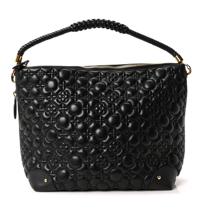 Louis Vuitton Lambskin Quilted Flowers Triangle Softy Black 1 of 9
