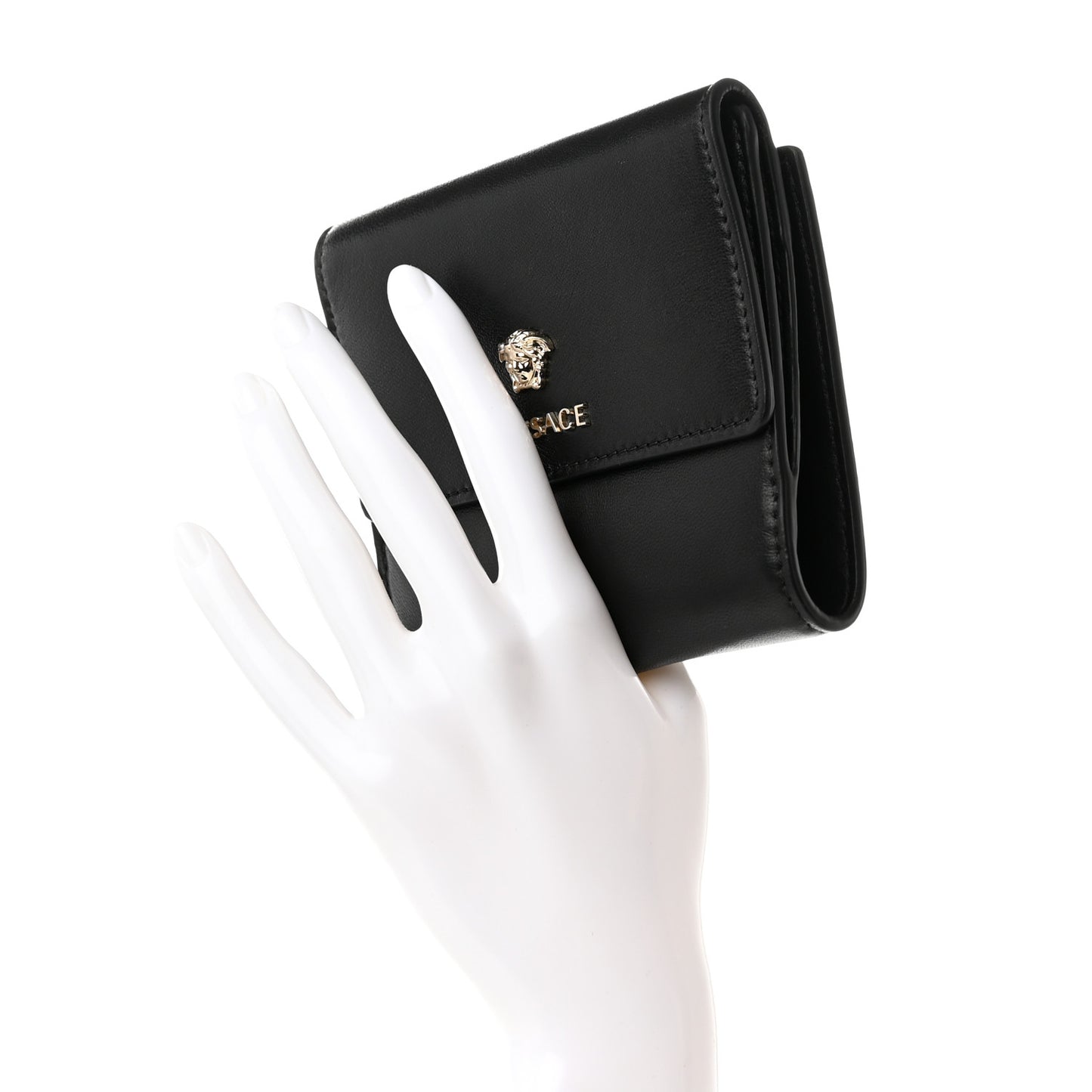 Calfskin Medusa Wallet Black
