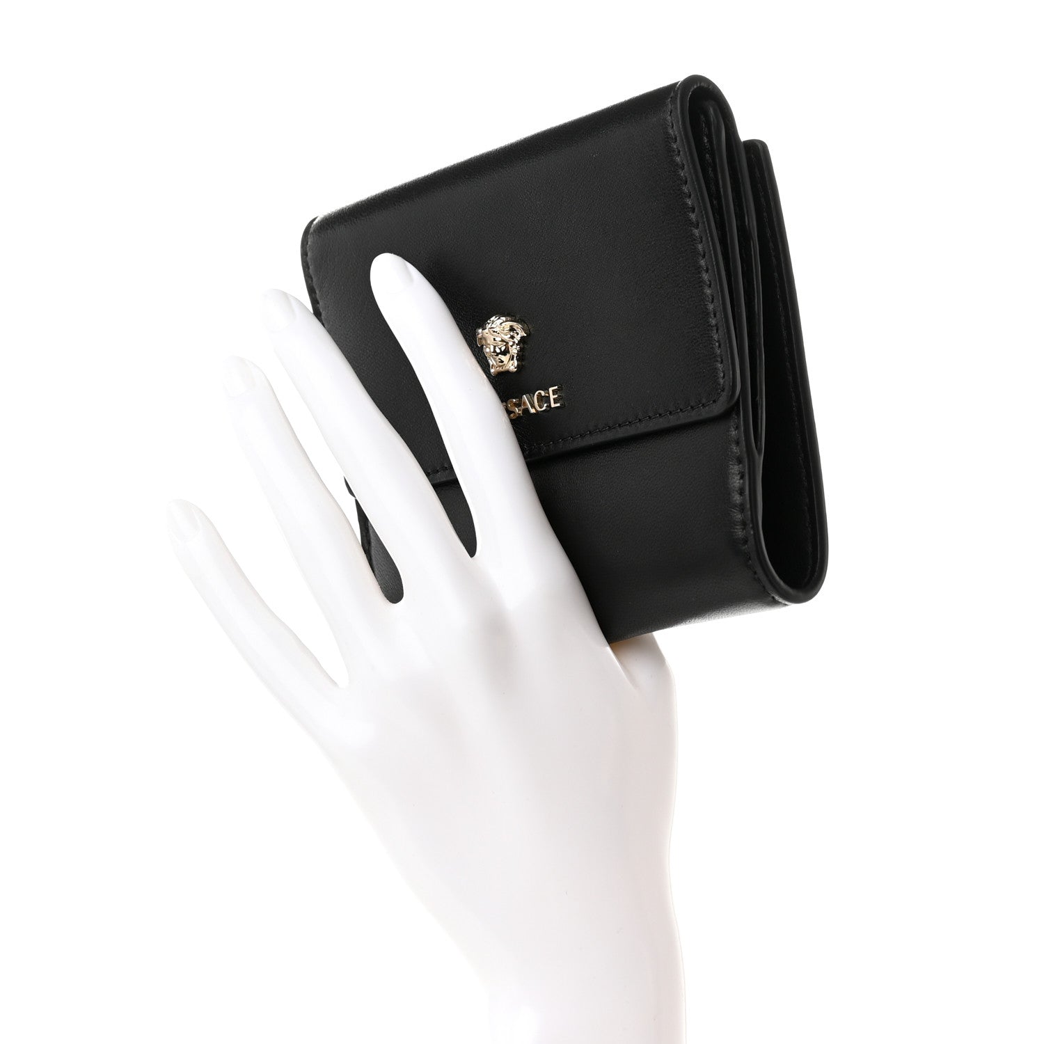 Versace Calfskin Medusa Wallet Black 2 of 10
