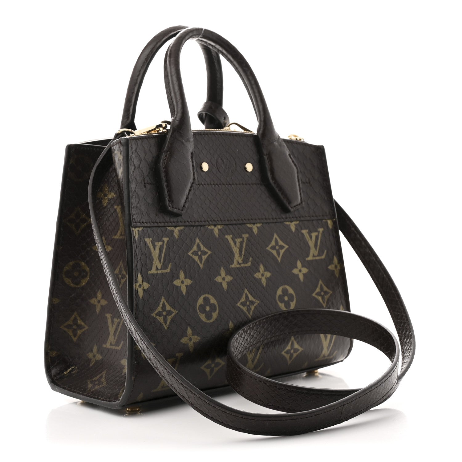 Louis Vuitton Snakeskin Monogram City Steamer Mini Brown 3 of 10