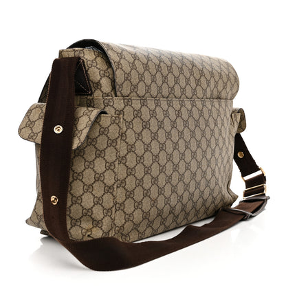 Gucci GG Plus Monogram Messenger Diaper Bag Dark Brown 4 of 16