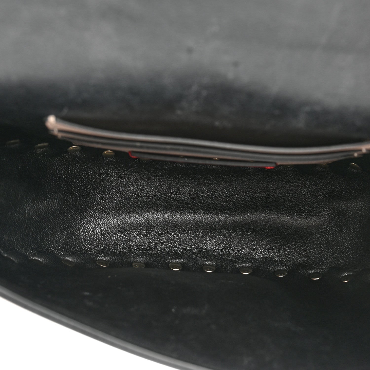 Valentino Garavani Vitello Rockstud Flip Lock Flap Saddle Crossbody Bag Poudre 5 of 12