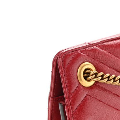 Gucci Azalea Calfskin Matelasse Heart Medium GG Marmont Slim Shoulder Bag Romantic Cerise 11 of 11