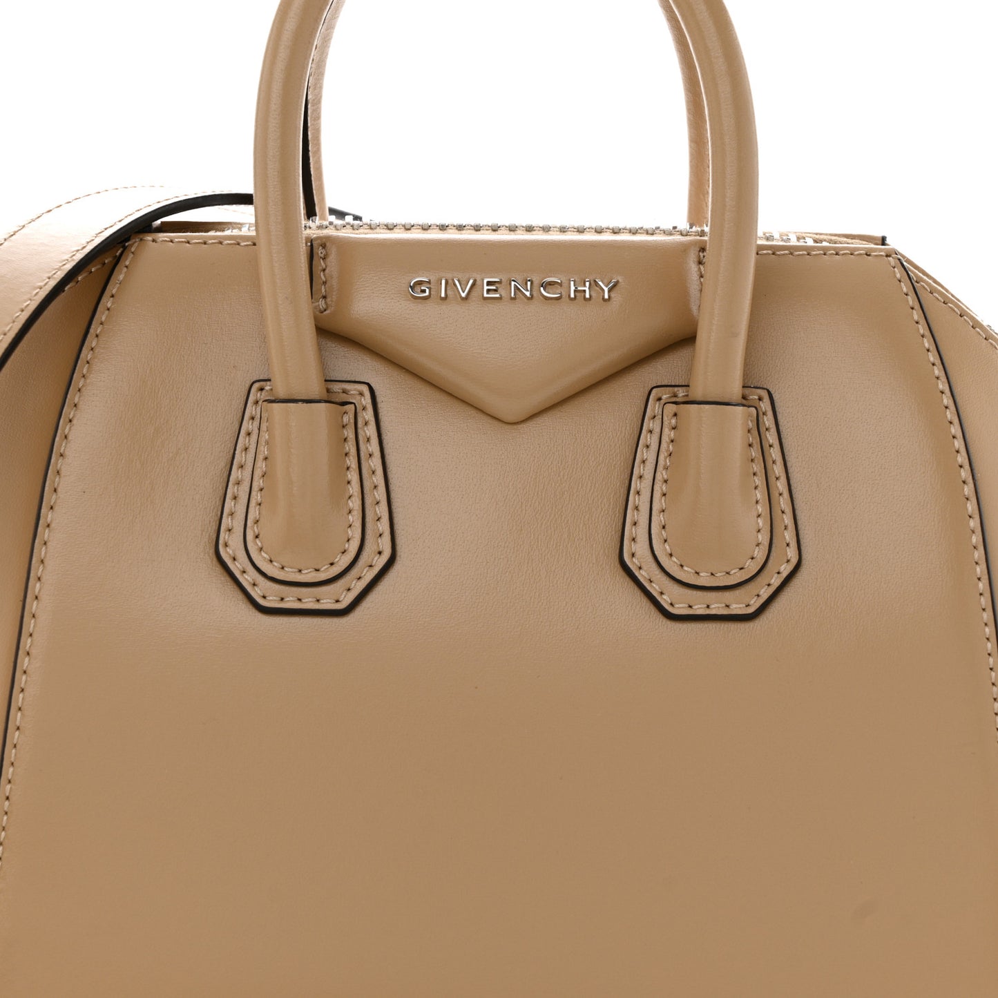 Shiny Lord Calfskin Mini Antigona Nude