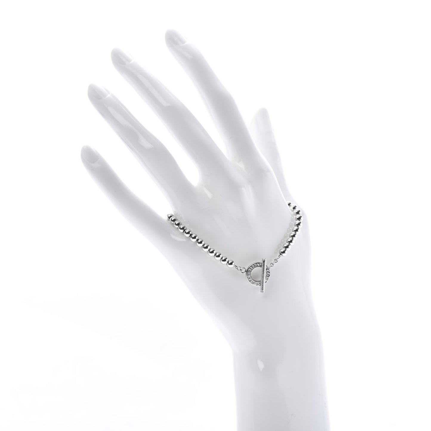 Sterling Silver 4mm Beads Toggle Bracelet
