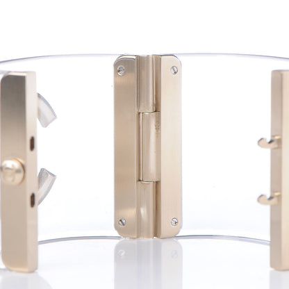 Chanel Lucite Pearl CC Cuff Light Gold 5 of 6