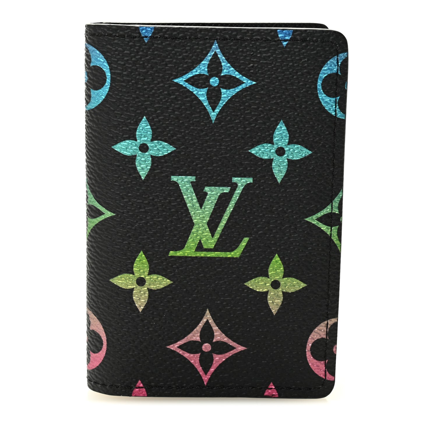 Monogram Iridescent Pocket Organizer NM Black