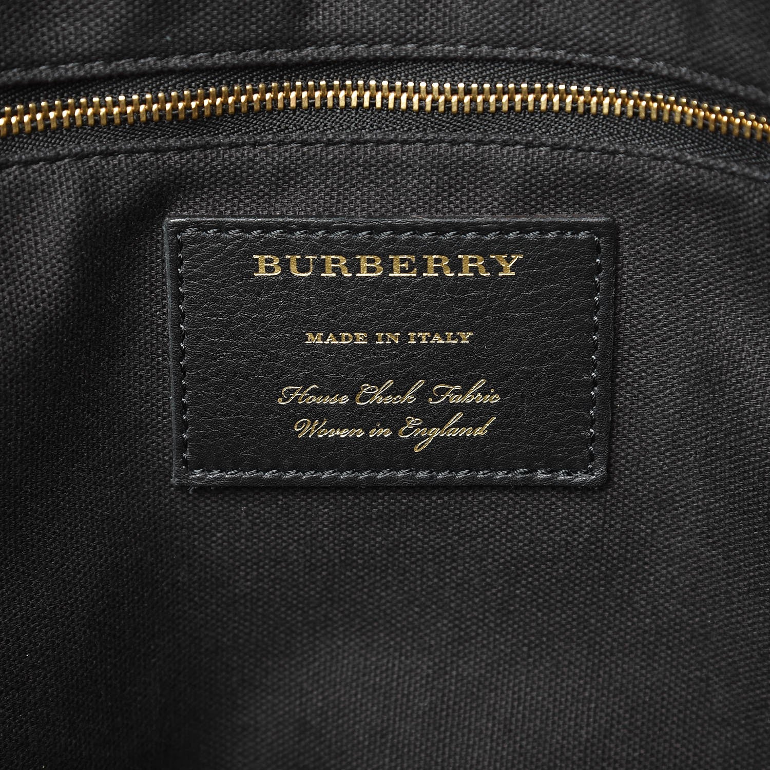 Burberry Derby Calfskin House Check Medium Welburn Tote Black 6 of 10