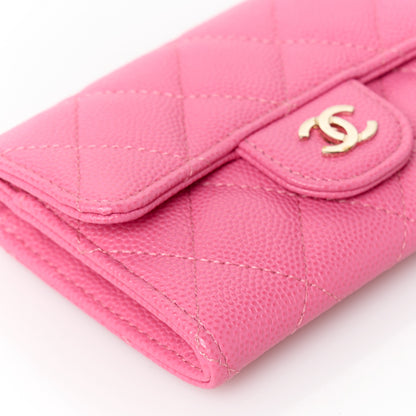 Chanel Caviar Quilted Flap Card Holder Pink 10 of 12
