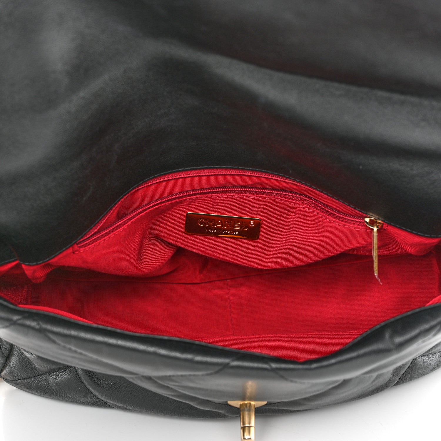 Chanel Goatskin Quilted Large Chanel 19 Flap Black 5 of 12