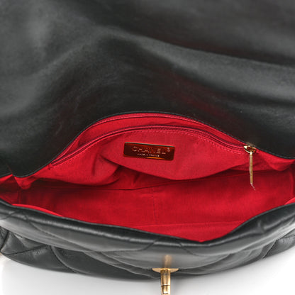Chanel Goatskin Quilted Large Chanel 19 Flap Black 5 of 12
