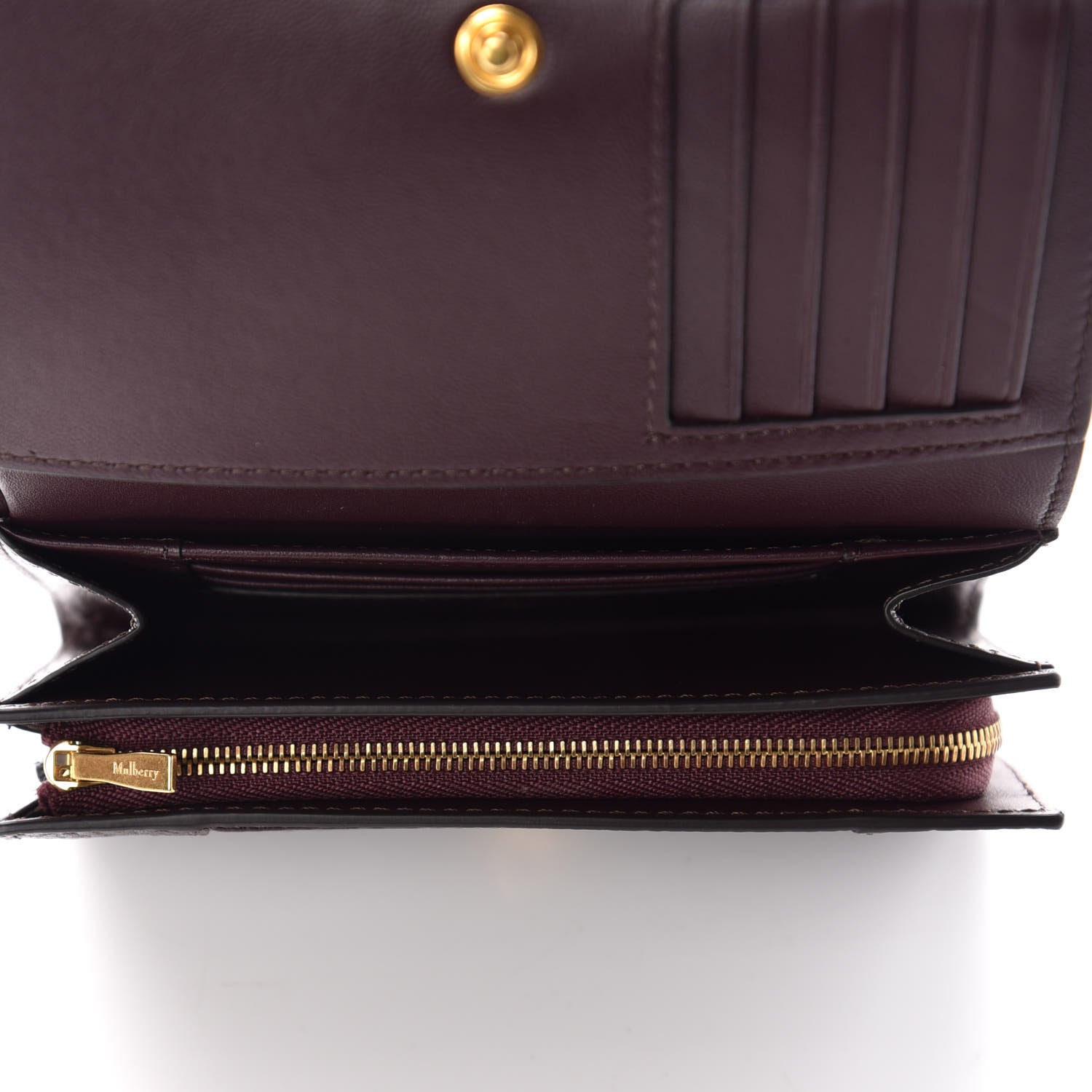 Mulberry Grain Vegetable Tanned Calfskin Medium Continental Wallet Oxblood 5 of 10