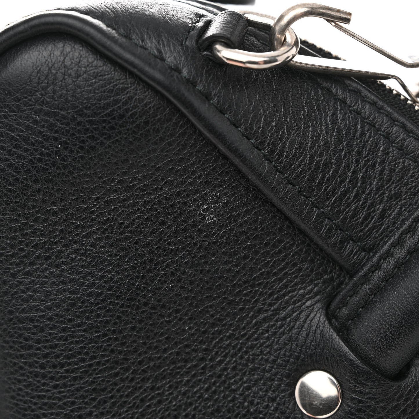 Calfskin XS Triangle Chain Duffle Black