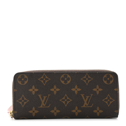 Louis Vuitton Monogram Clemence Wallet Rose Ballerine 1 of 8