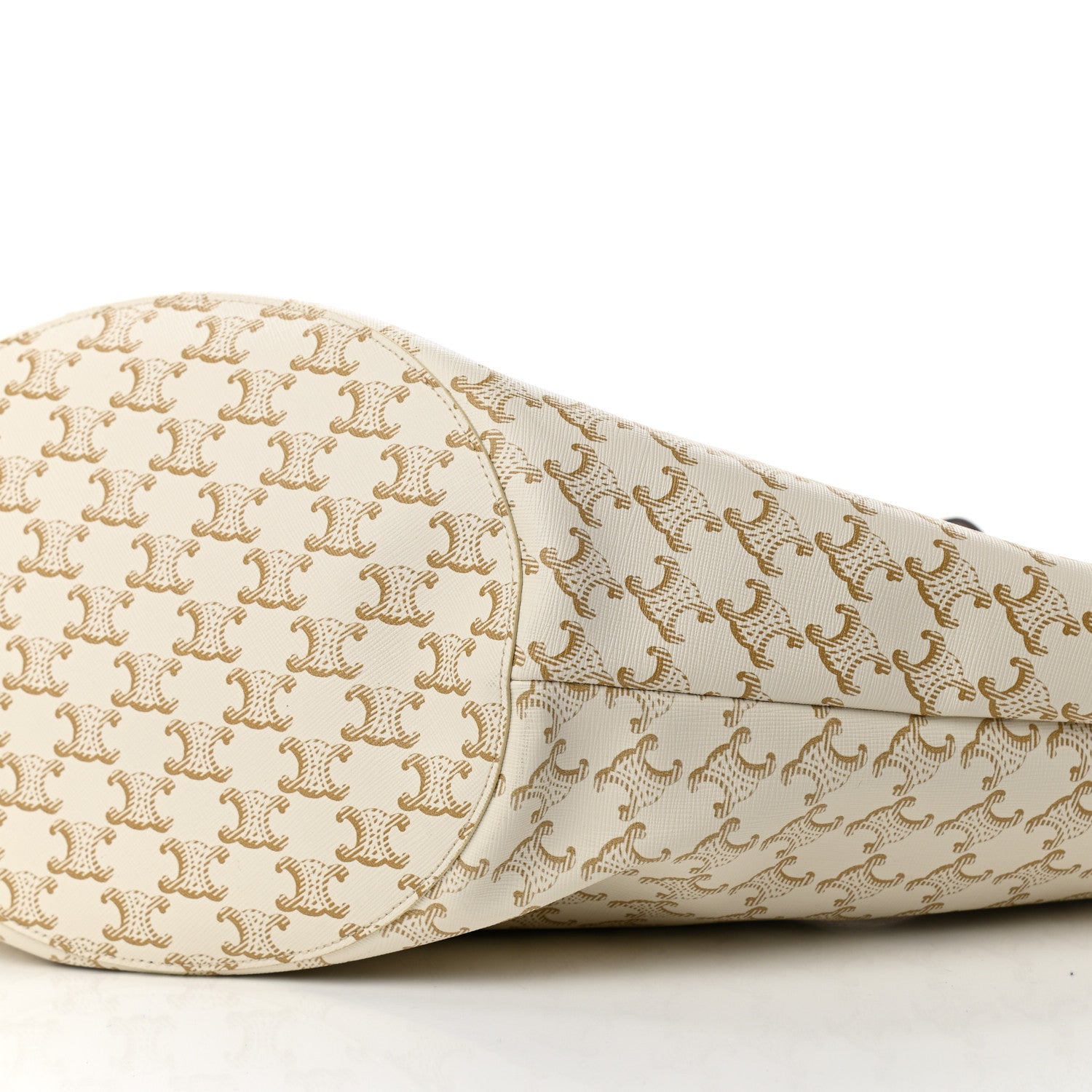 Celine Calfskin Canvas Triomphe Large Couffin White 9 of 9