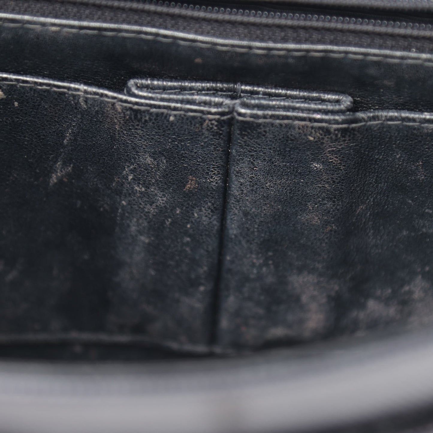 Metallic Calfskin Quilted Single Flap Black