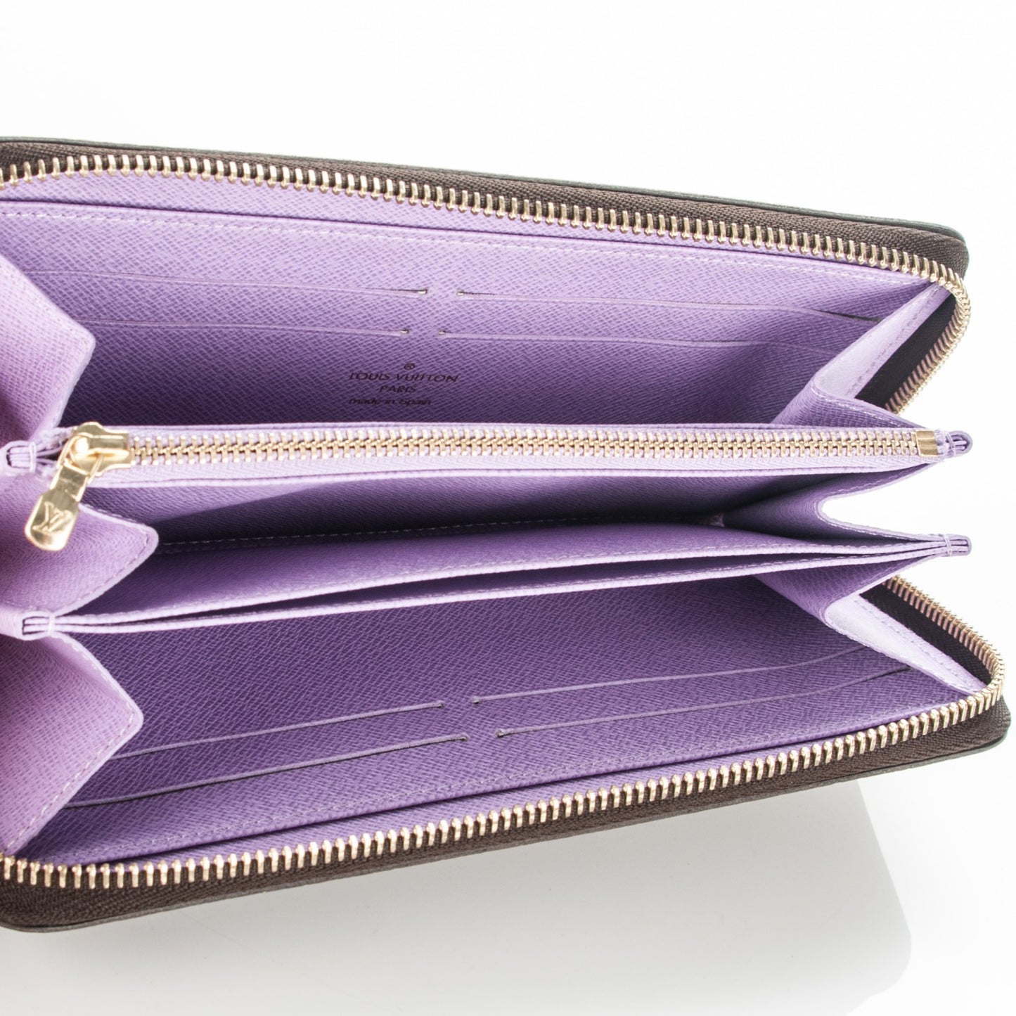 Damier Ebene Illustre Zippy Wallet Violet