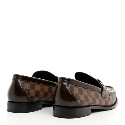 Louis Vuitton Damier Ebene Calfskin Mens Major Loafers 11 4 of 8