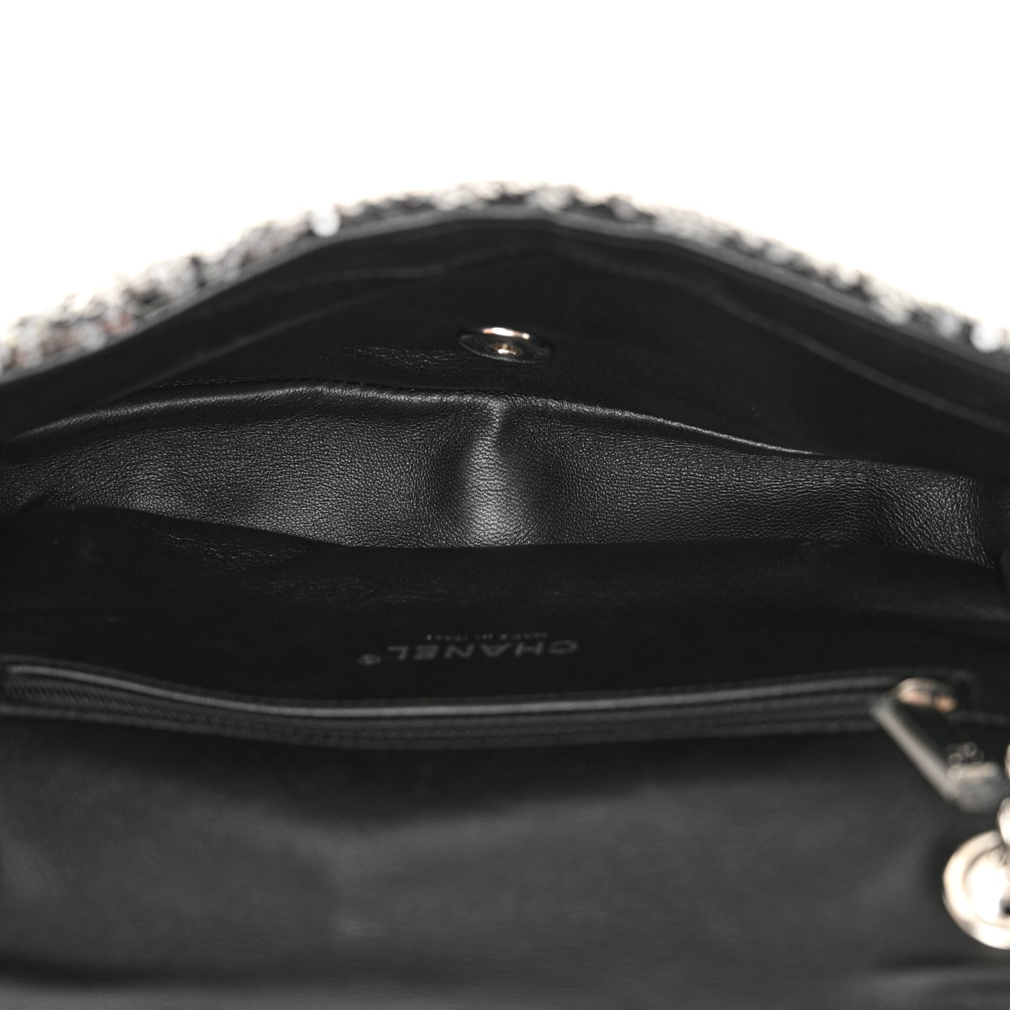 Sequin Small Single Flap Silver