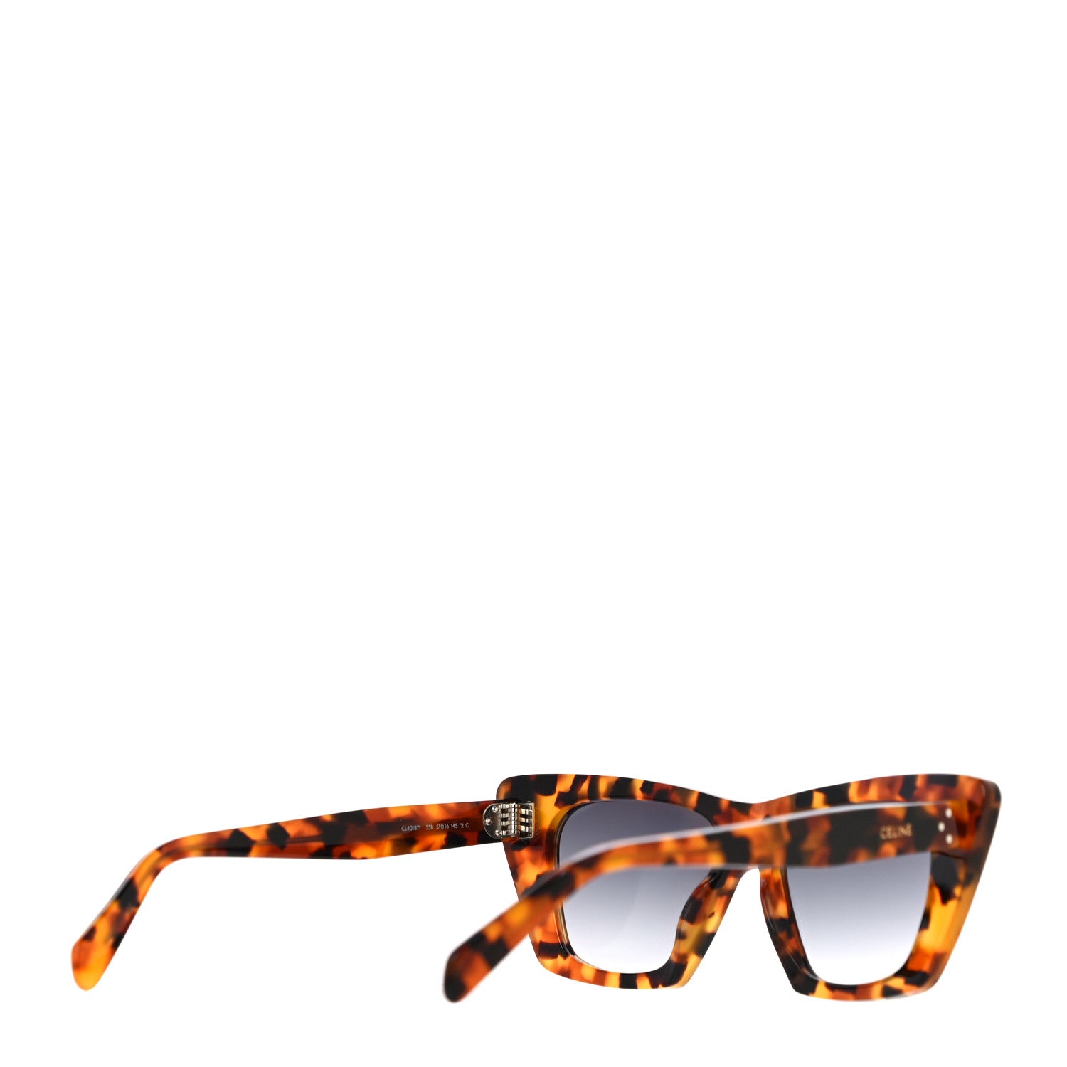 Celine Acetate Cat Eye Sunglasses CL40187I Dark Havana 3 of 7