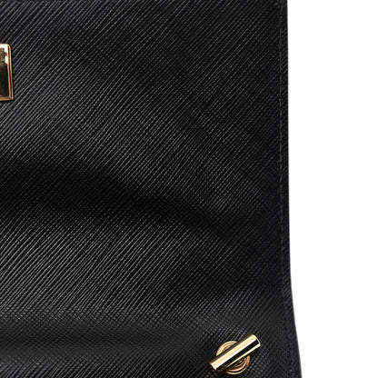 Salvatore Ferragamo Saffiano Carrie Shoulder Bag Black 11 of 13