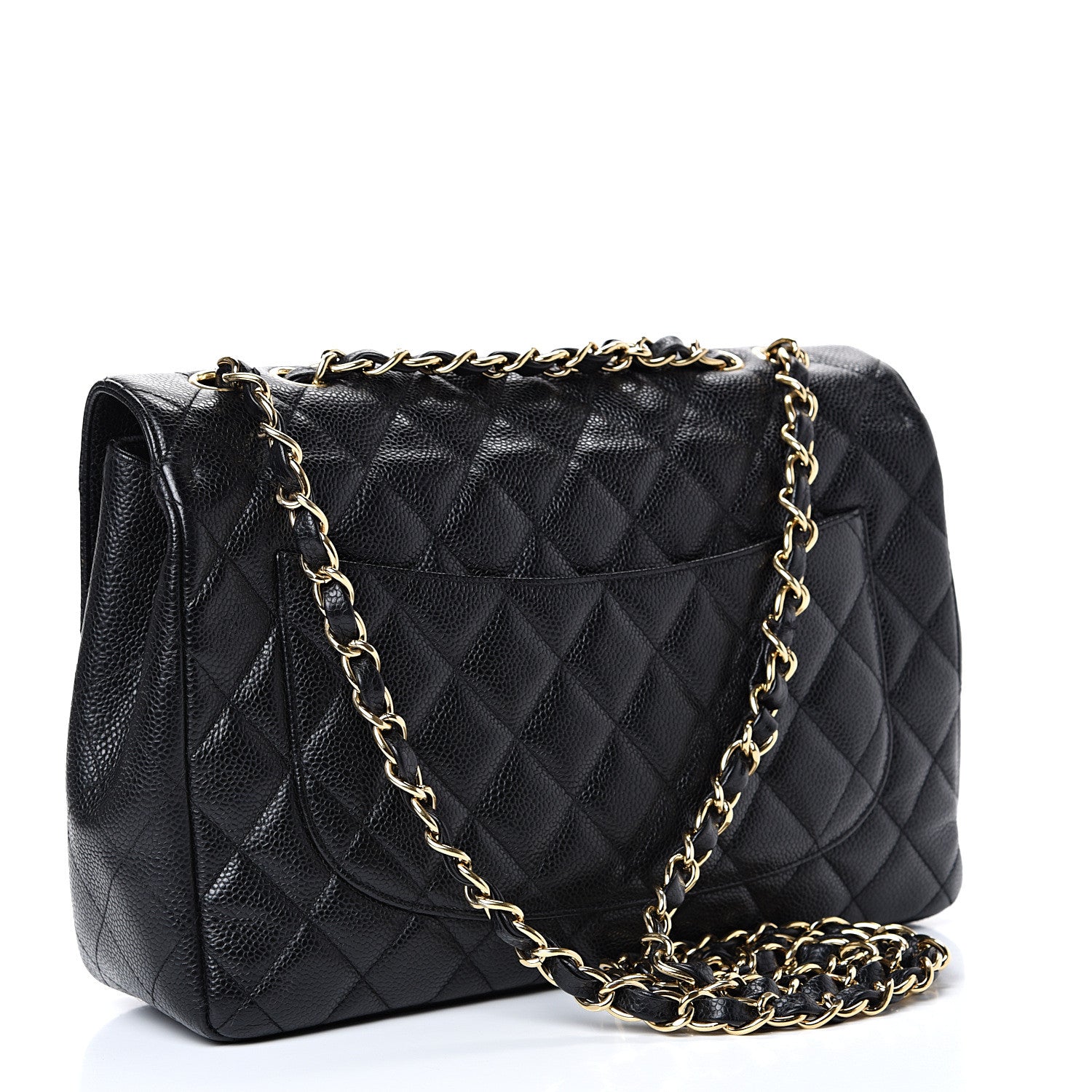 Chanel Caviar Quilted Jumbo Single Flap Black 2 of 13