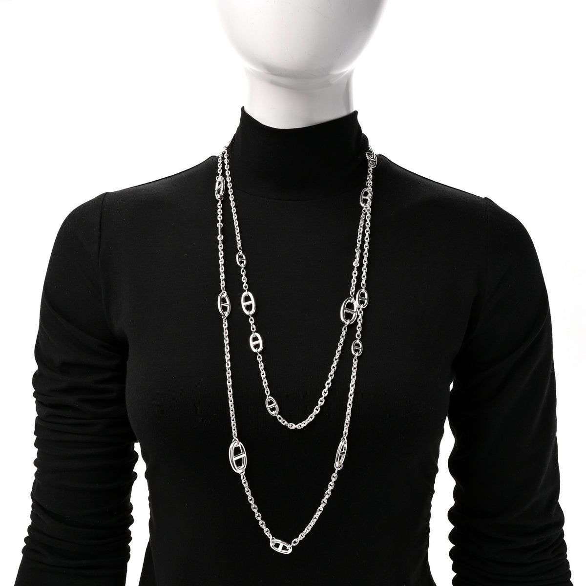Hermes Sterling Silver Farandole Necklace 160 2 of 6